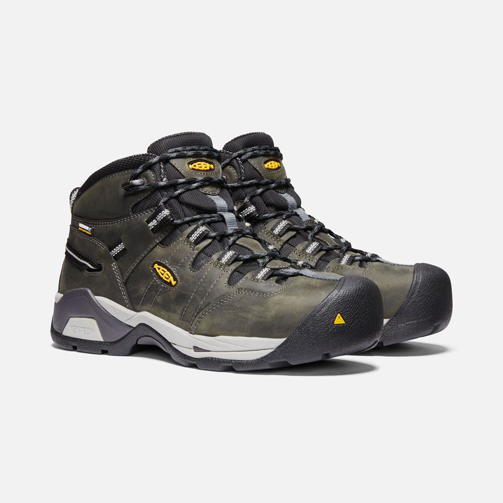 Keen Laarzen Heren Donker Olijfgroen - Detroit Xt Waterproof (Steel Toe) - 14892-MKNP